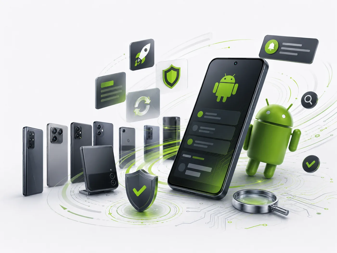 Farklı Android telefon modelleri